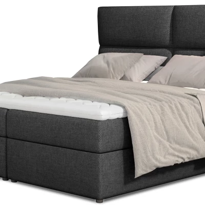 Boxspringbett 140x200 ARLUNE - Dunkelgrau