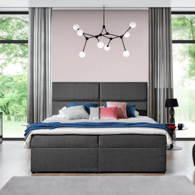 Boxspringbett 140x200 ARLUNE - Dunkelgrau