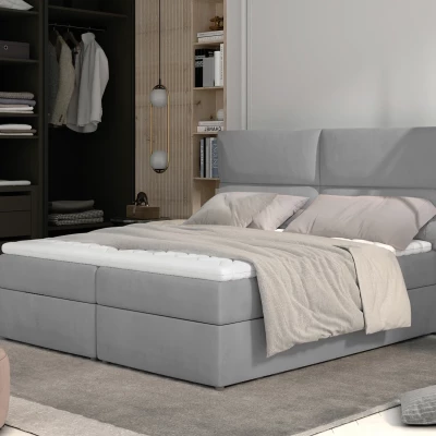 Boxspringbett 140x200 ARLUNE - grau