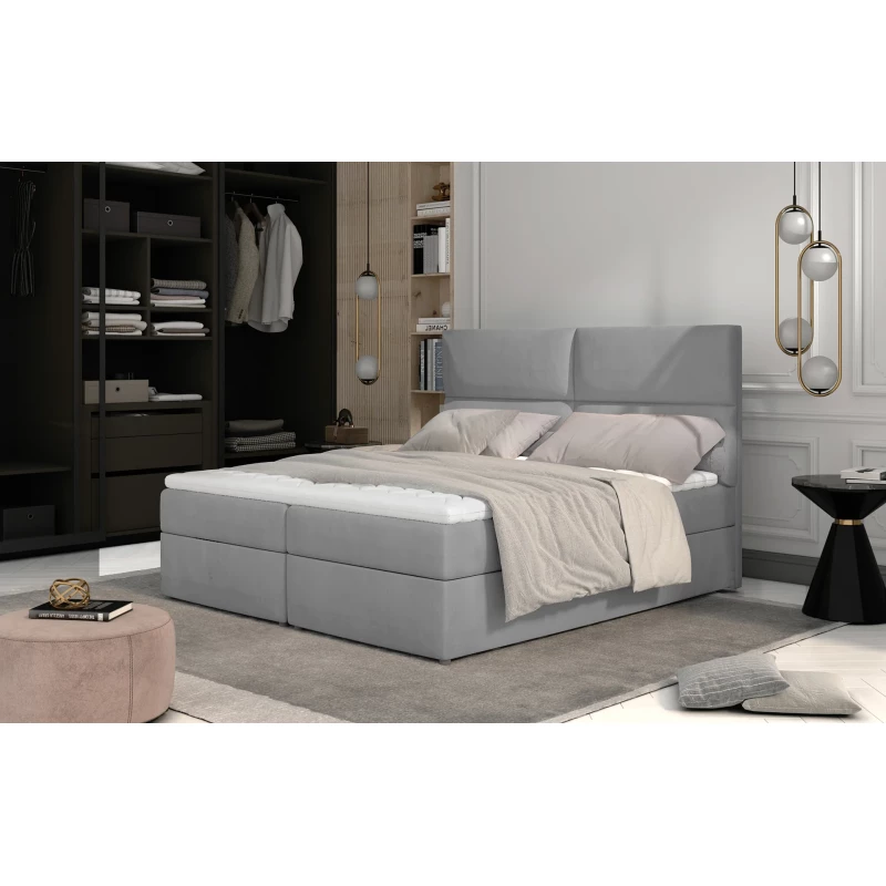 Boxspringbett 140x200 ARLUNE - grau