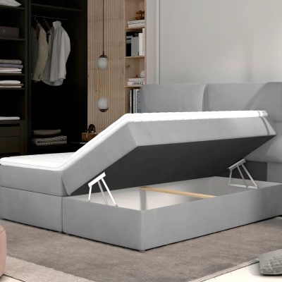 Boxspringbett 140x200 ARLUNE - grau