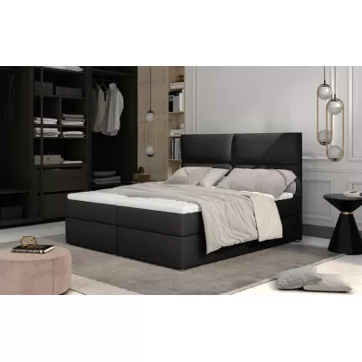 Boxspringbett 140x200 ARLUNE - schwarz 1