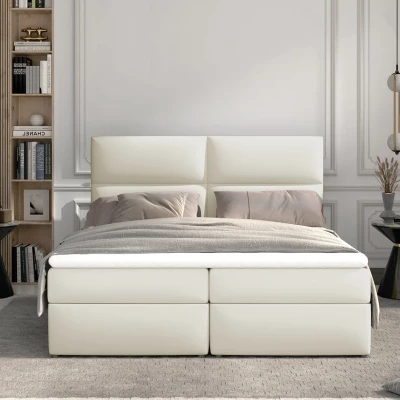 Boxspringbett 140x200 ARLUNE - Hellbeige