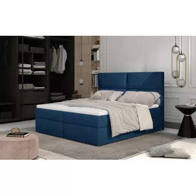 Boxspringbett 140x200 ARLUNE - Dunkelblau