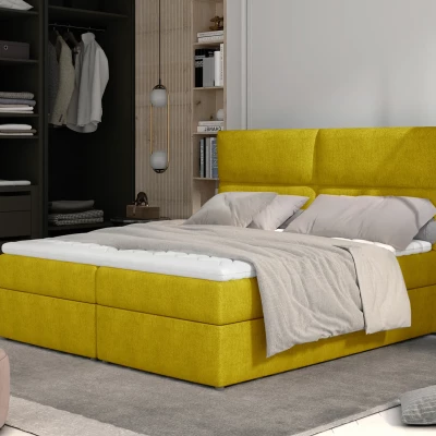 Boxspringbett 140x200 ARLUNE - gelb