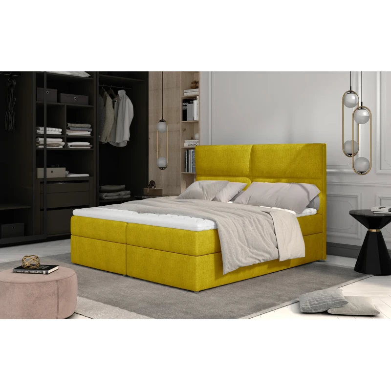 Boxspringbett 140x200 ARLUNE - gelb