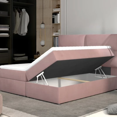 Boxspringbett 140x200 ARLUNE - rosa