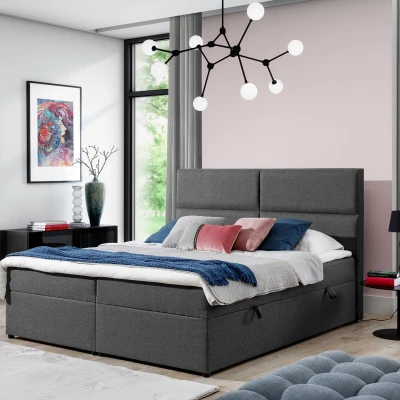 Boxspringbett 140x200 ARLUNE - Anthrazit