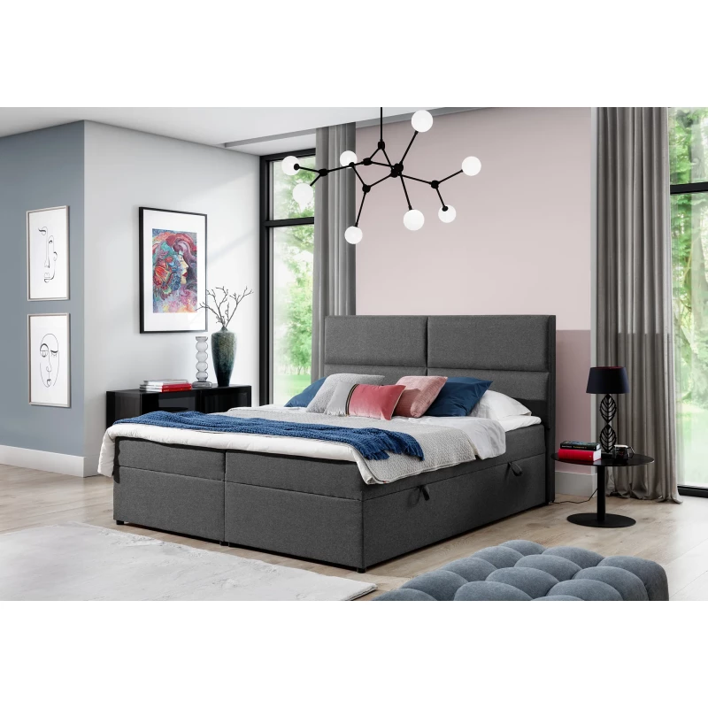 Boxspringbett 140x200 ARLUNE - Anthrazit
