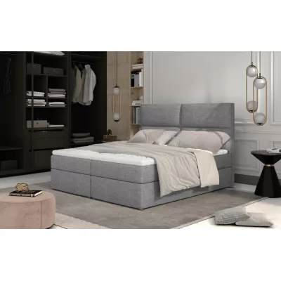 Boxspringbett 140x200 ARLUNE - hellgrau