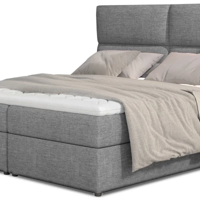 Boxspringbett 140x200 ARLUNE - hellgrau