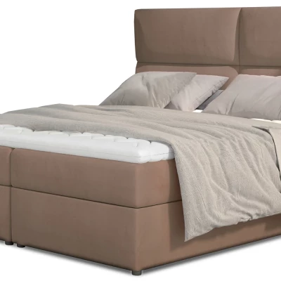 Kontinentales Bett mit Stauraum 140x200 ARLUNE - braun