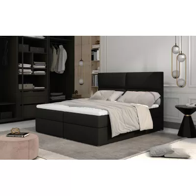 Kontinentales Bett mit Stauraum 140x200 ARLUNE - schwarz 2