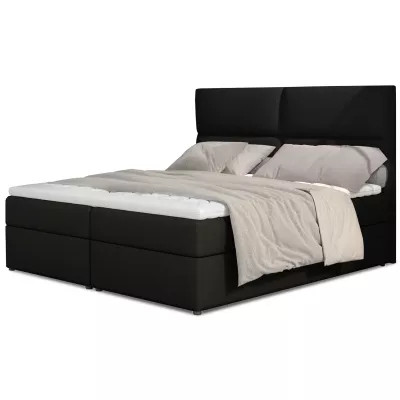 Kontinentales Bett mit Stauraum 140x200 ARLUNE - schwarz 2
