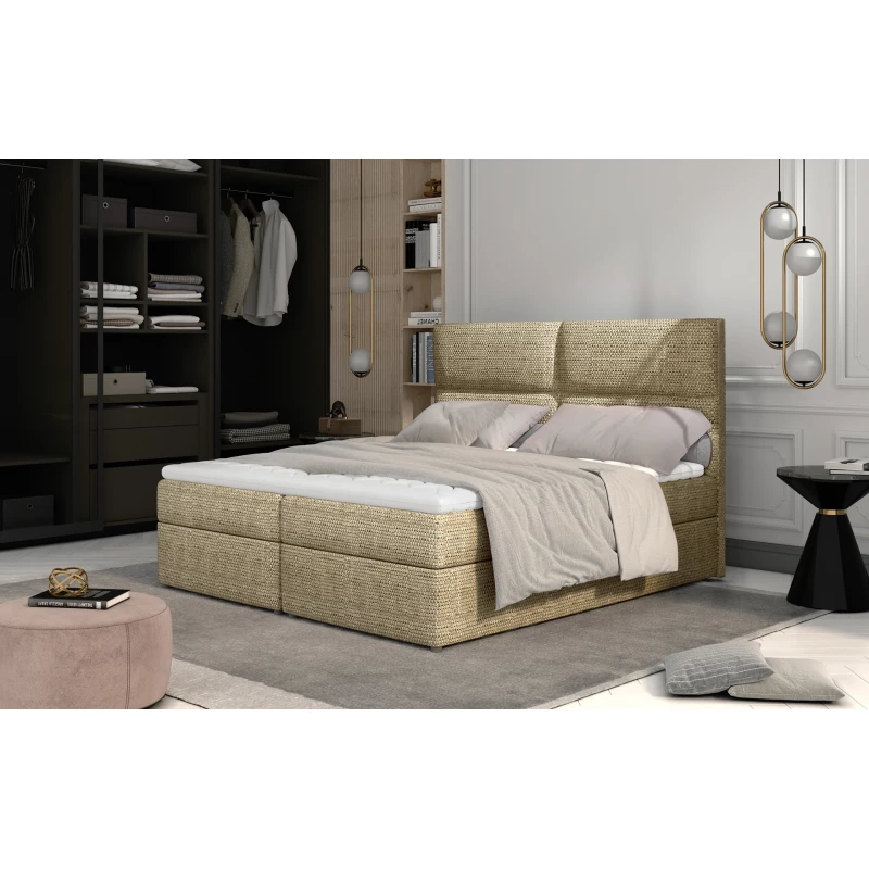 Doppelbett (160x200) ARLUNE - hellbraun