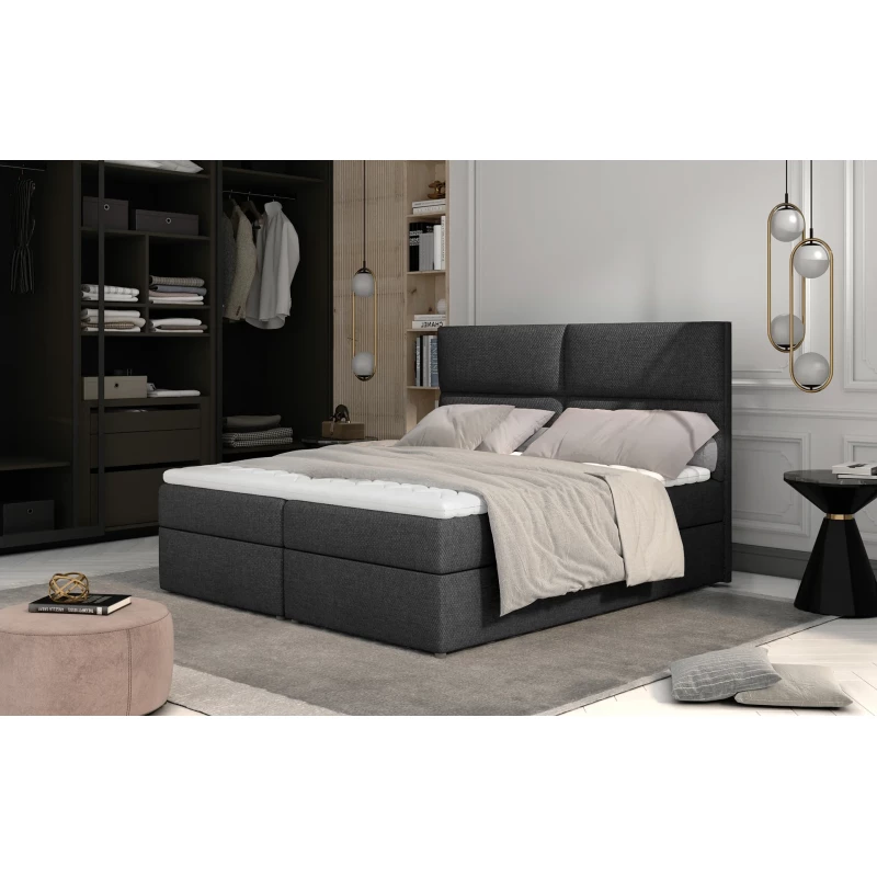 Doppelbett (160x200) ARLUNE - Dunkelgrau
