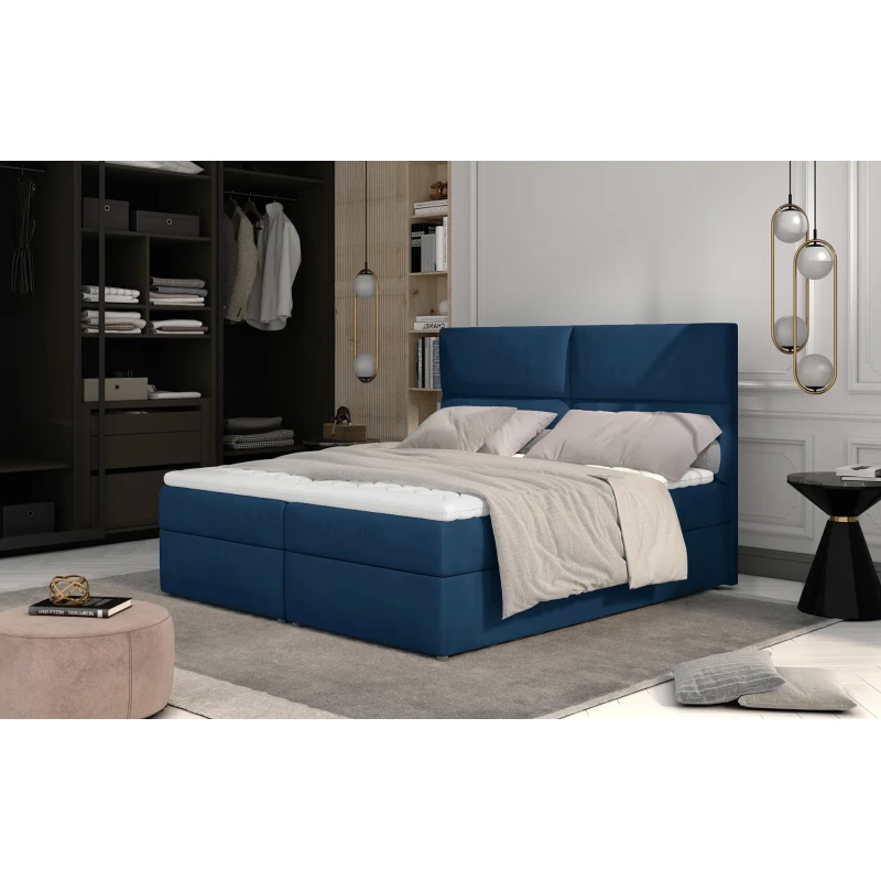 Doppelbett (160x200) ARLUNE - Dunkelblau