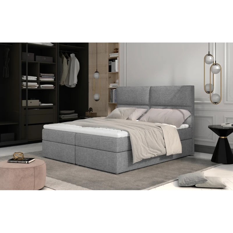 Doppelbett (160x200) ARLUNE - Hellgrau