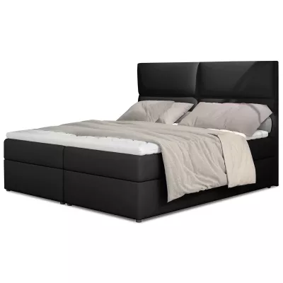 Kontinentales Bett mit Stauraum 180x200 ARLUNE - schwarz 1