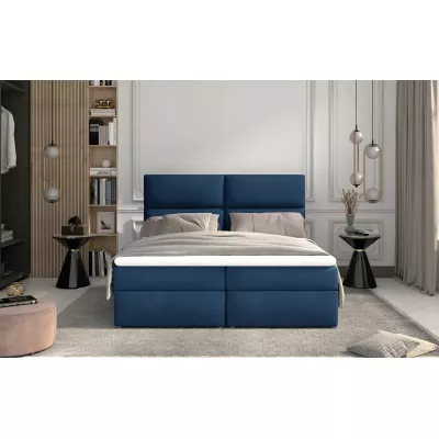 Kontinentales Bett mit Stauraum 180x200 ARLUNE - Dunkelblau