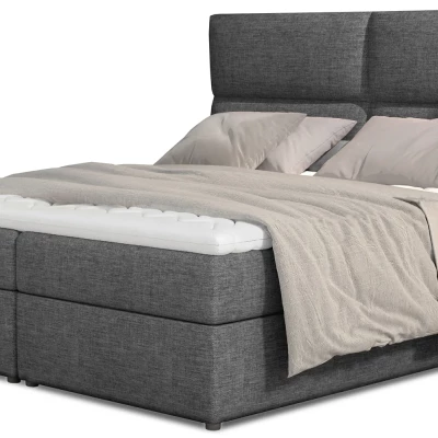 Kontinentales Bett mit Stauraum 180x200 ARLUNE - Anthrazit