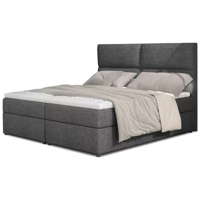 Kontinentales Bett mit Stauraum 180x200 ARLUNE - Anthrazit