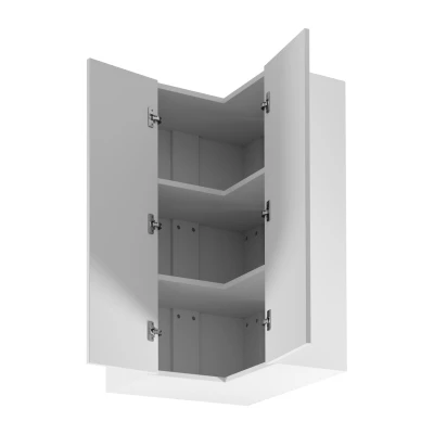 Hoher Eckschrank SALERNO - 60x60 cm, weiß