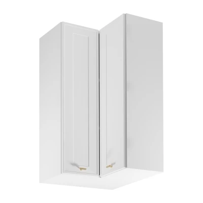 Hoher Eckschrank SALERNO - 60x60 cm, weiß