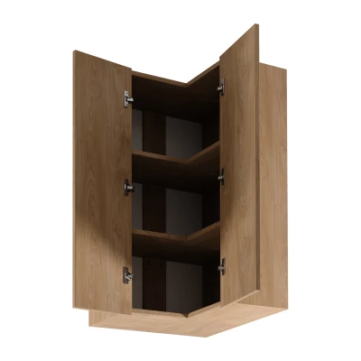 Hoher Eckschrank SALERNO - 60x60 cm, Eiche