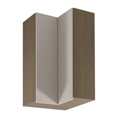 Hoher Eck-Oberschrank SALERNO - 60x60 cm, Baltic Storm / Beige