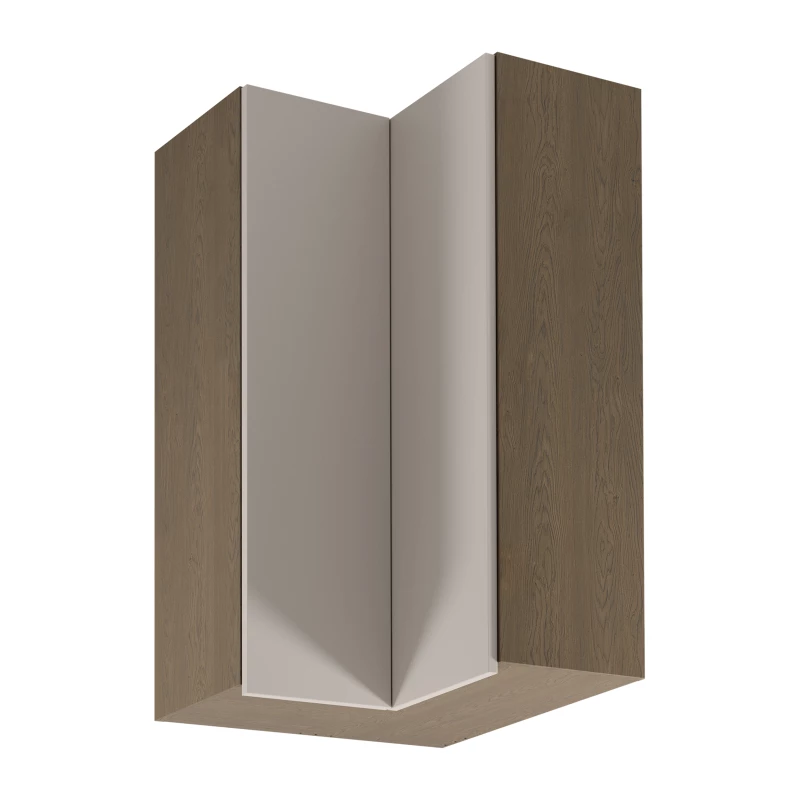 Hoher Eck-Oberschrank SALERNO - 60x60 cm, Baltic Storm / Beige