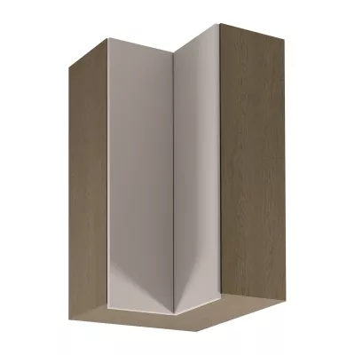 Hoher Eck-Oberschrank SALERNO - 60x60 cm, Baltic Storm / Beige