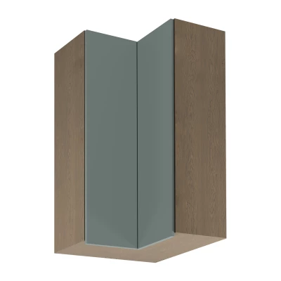 Hoher Eckaufsatzschrank SALERNO - 60x60 cm, Baltic Storm / Grün