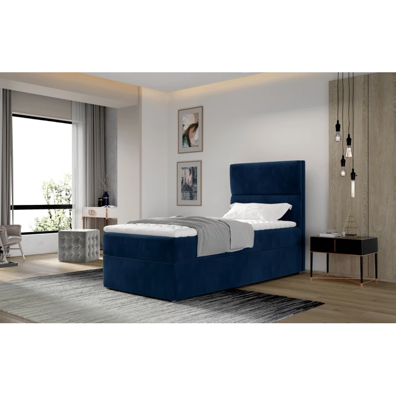 Einzelbett (90x200 cm) OAKENLY - blau