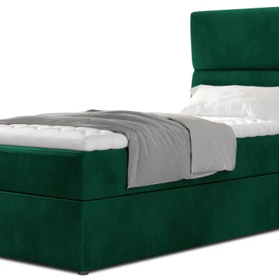Einzelbett (90x200 cm) OAKENLY - grün