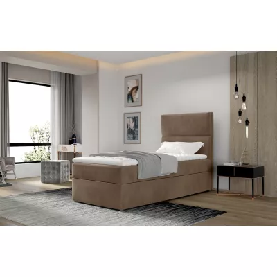 Einzelbett (90x200 cm) OAKENLY - hellbraun