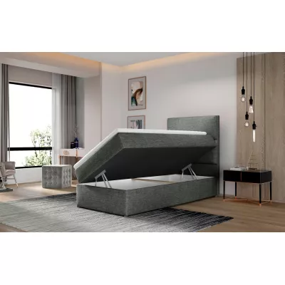 Einzelbett (90x200 cm) OAKENLY - hellbraun
