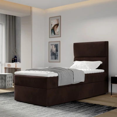 Einzelbett (90x200 cm) OAKENLY - dunkelbraun
