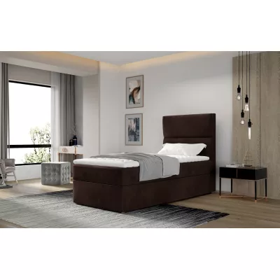 Einzelbett (90x200 cm) OAKENLY - dunkelbraun