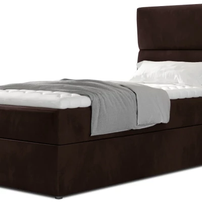 Einzelbett (90x200 cm) OAKENLY - dunkelbraun