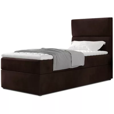 Einzelbett (90x200 cm) OAKENLY - dunkelbraun