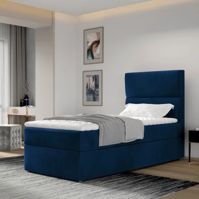 Einzelbett (90x200 cm) OAKENLY - dunkelblau
