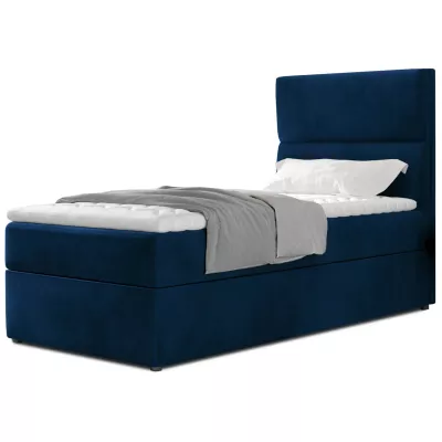 Einzelbett (90x200 cm) OAKENLY - dunkelblau