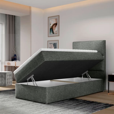 Einzelbett (90x200 cm) OAKENLY - dunkelblau