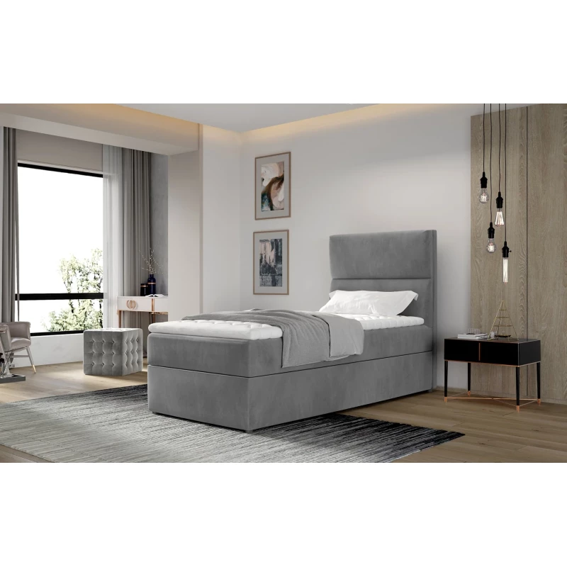 Einzelbett (90x200 cm) OAKENLY - grau