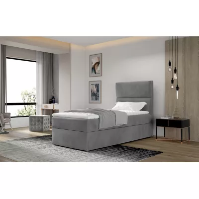 Einzelbett (90x200 cm) OAKENLY - grau