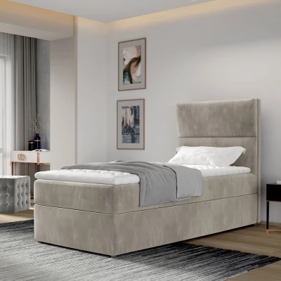 Einzelbett (90x200 cm) OAKENLY - beige