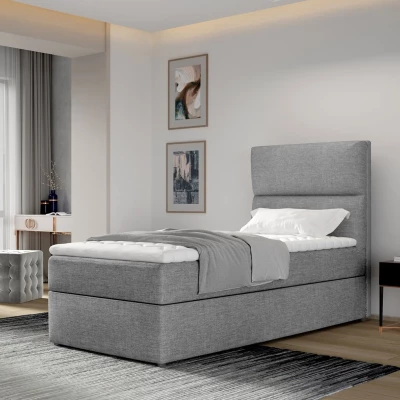 Einzelbett (90x200 cm) OAKENLY - hellgrau
