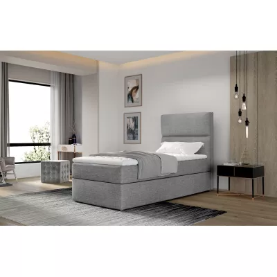 Einzelbett (90x200 cm) OAKENLY - hellgrau