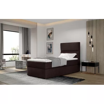 Einzelbett (90x200 cm) OAKENLY - braun